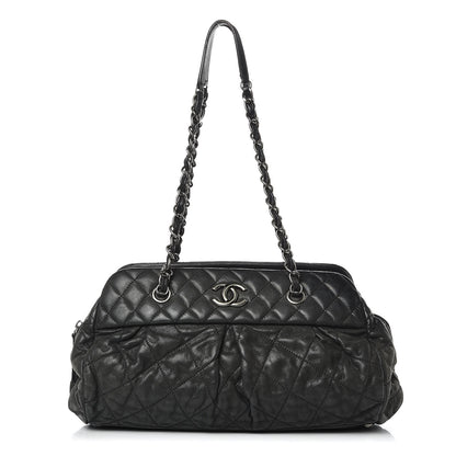 Chanel Iridescent Calfskin Chic Quilt Bowling Bag Black 1 of 13