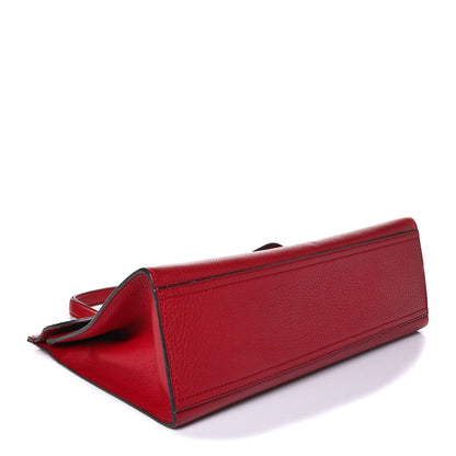 Gucci Calfskin Feline Medium GG Marmont Top Handle Bag Vulcanic Red 3 of 6