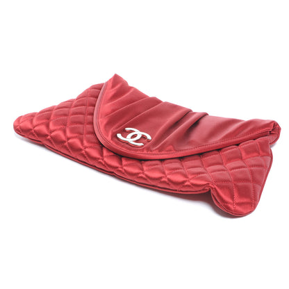 Chanel Satin Flap Clutch Red 4 of 7