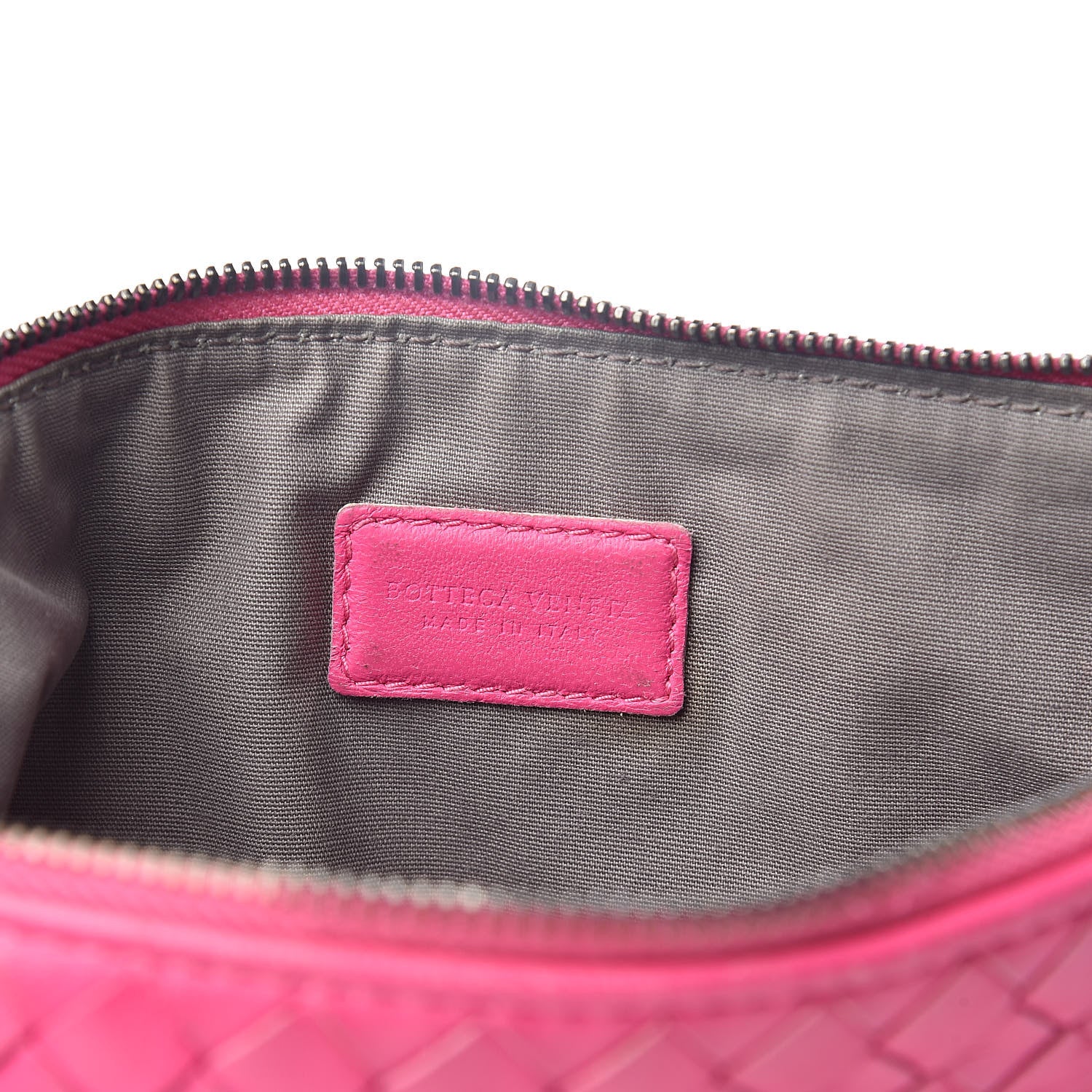 Bottega Veneta Nappa Intrecciato Flat Zip Pouch Rosa Shock 6 of 9