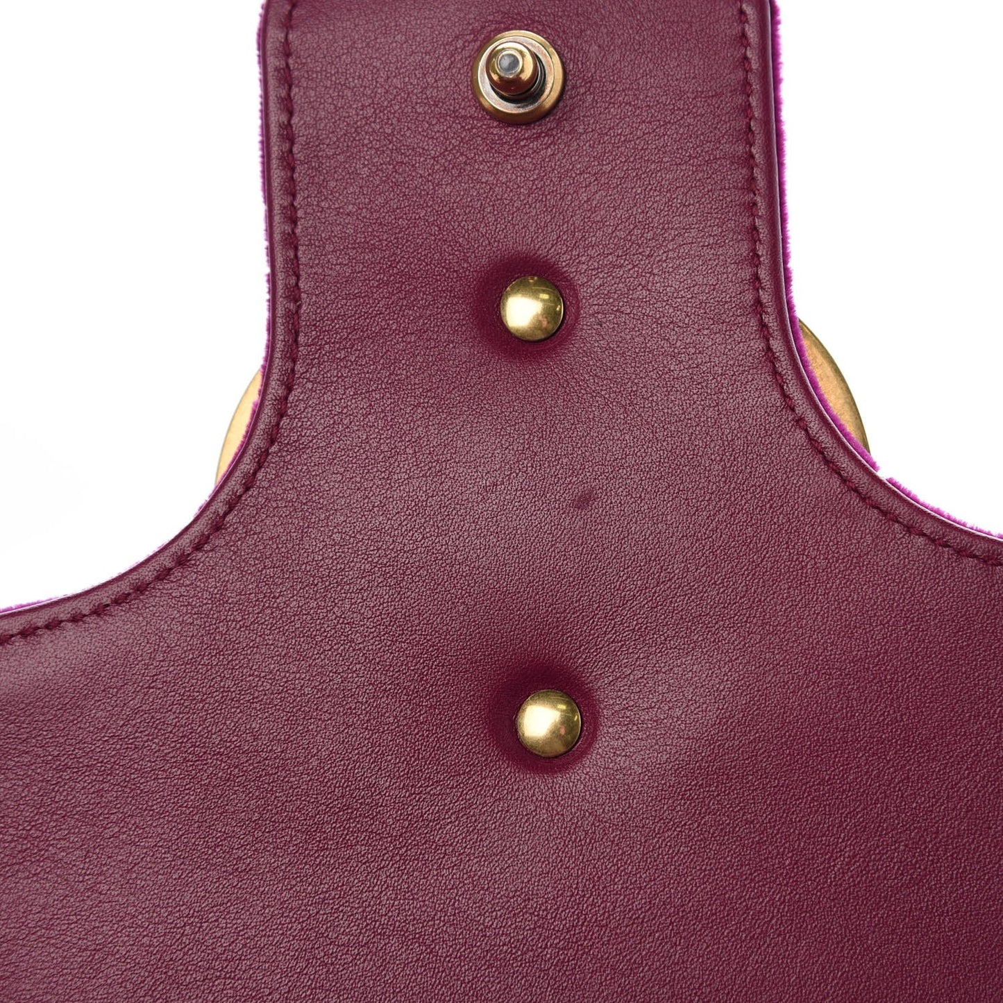 Velvet Matelasse Loved Embroidered Medium GG Marmont Shoulder Bag Fuchsia Violet Cyclamen