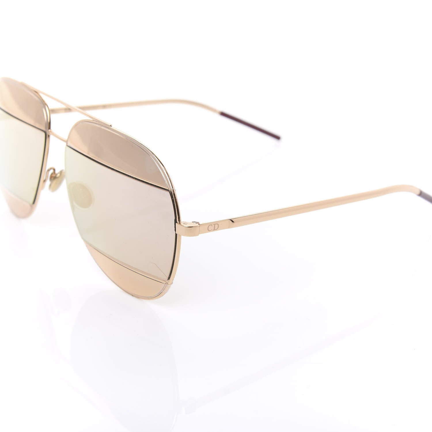 Christian Dior Split 1 Aviator Sunglasses Gold 6 of 8