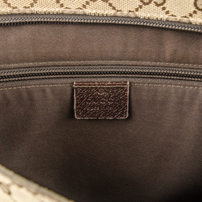 Gucci Monogram Web Medium Flat Messenger Bag Brown 7 of 12