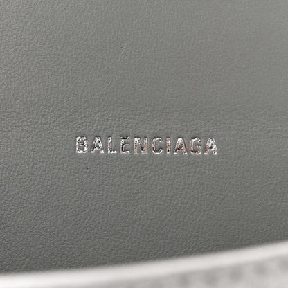 Balenciaga Sparkling Fabric Hourglass Top Handle Bag XS Silver 6 of 13