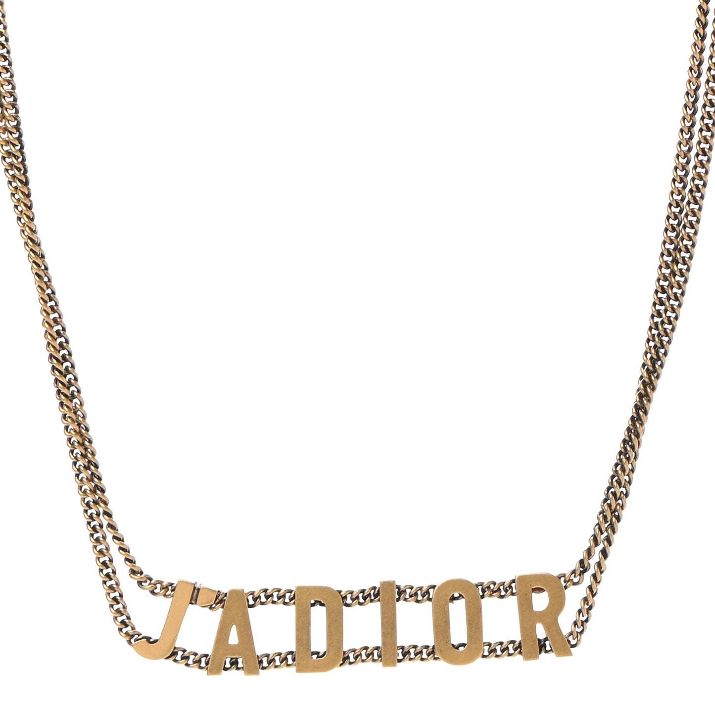 Metal J'Adior Choker Necklace Aged Gold