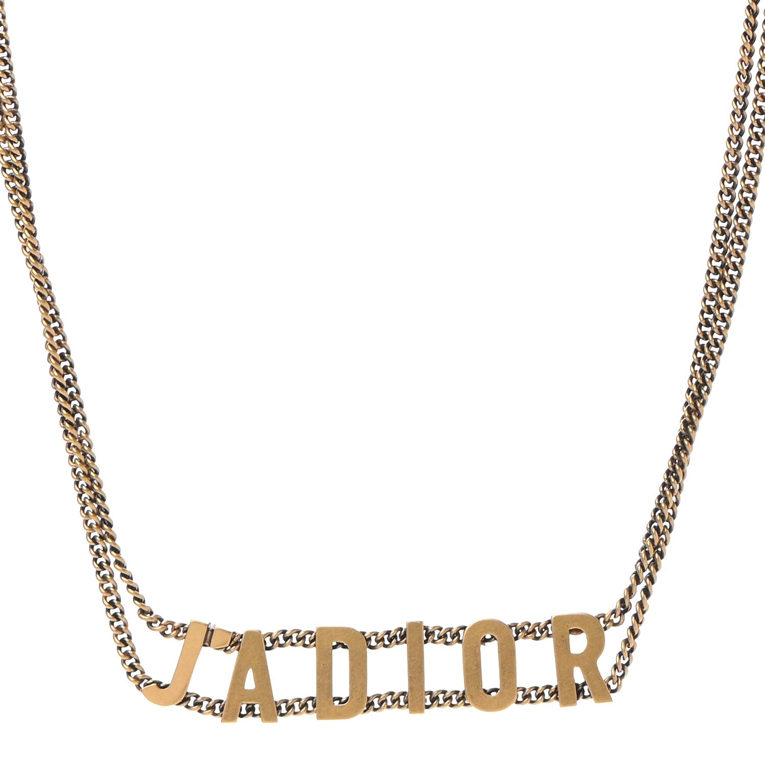 Christian Dior Metal J'Adior Choker Necklace Aged Gold 1 of 6
