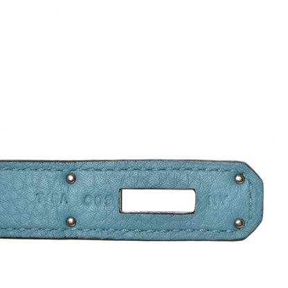 Hermes Taurillon Clemence Birkin 35 Bleu Atoll 28 of 36