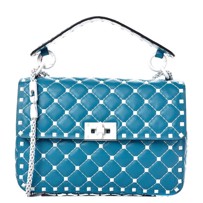 Valentino Garavani Lambskin Medium Free Rockstud Spike Shoulder Bag Cerulean 1 of 7