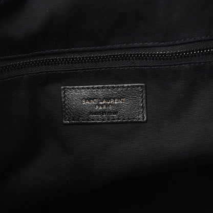 Saint Laurent Calfskin Crocodile Embossed Monogram Large Niki Shopping Bag Black 6 of 10