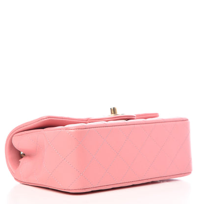 Chanel Lambskin Quilted Mini Rectangular Flap Pink 4 of 22