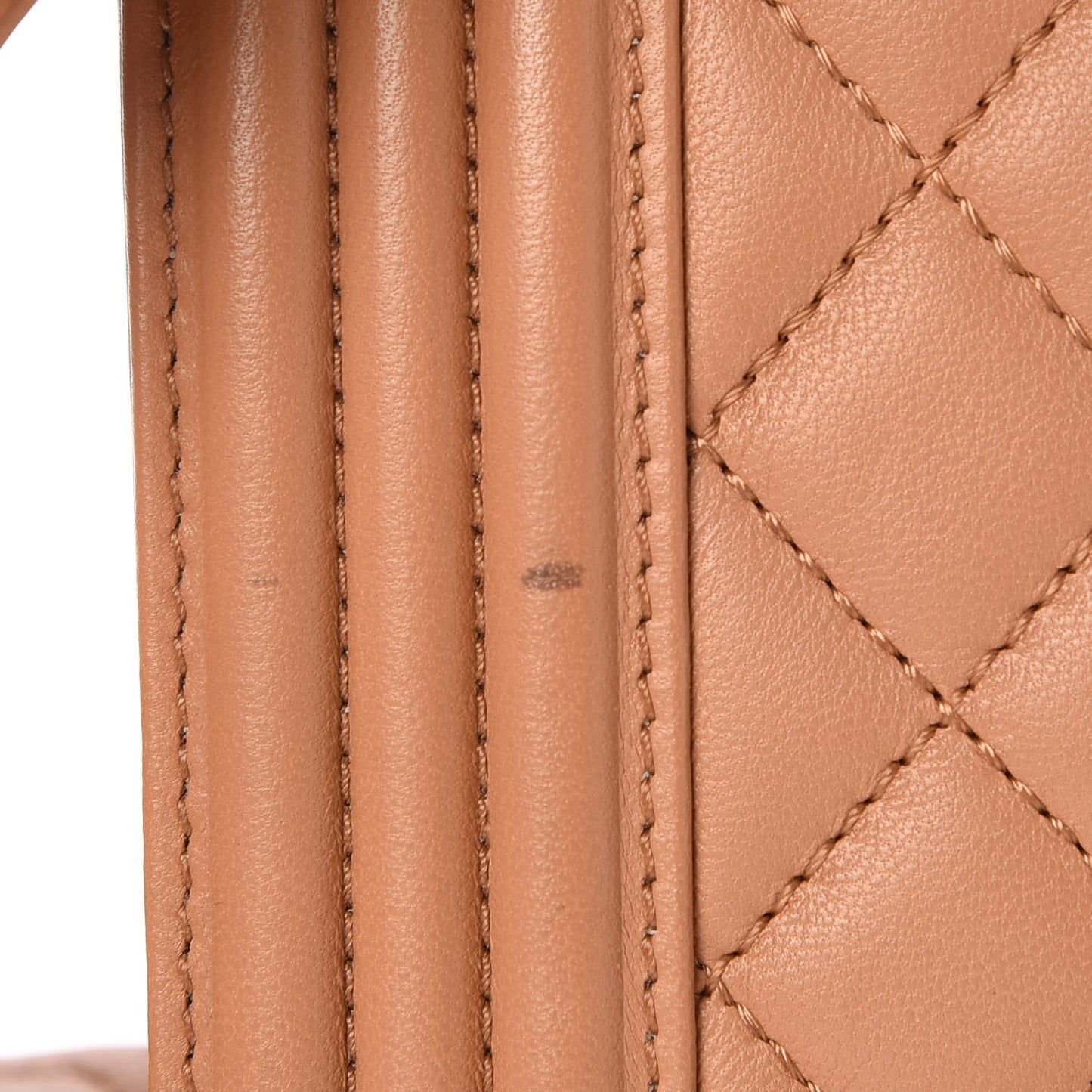 Calfskin Quilted Medium Boy Flap Beige