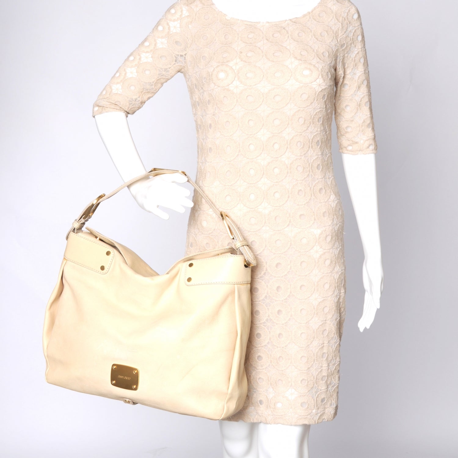 Jimmy Choo Leather Tribeca Bag Oat 2 of 6
