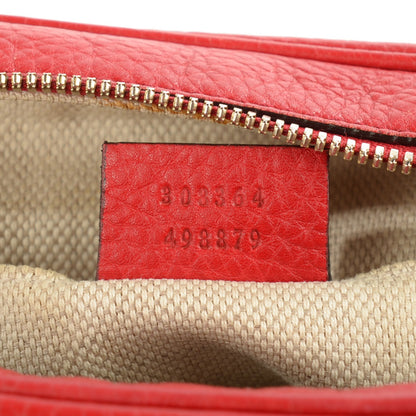 Gucci Pebbled Calfskin Small Soho Disco Bag Vibrant Red 6 of 6