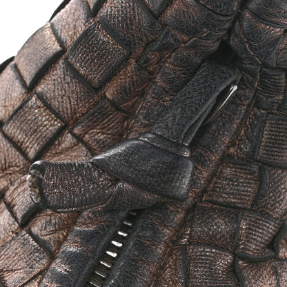 Bottega Veneta Metallic Nappa Intrecciato Medium Veneta Hobo Pewter 13 of 13