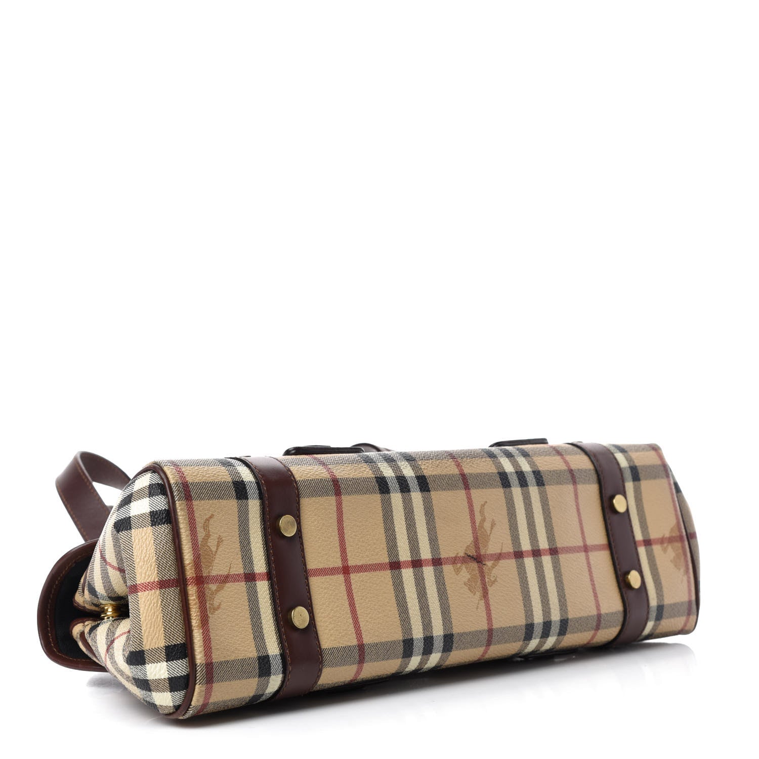 Burberry Haymarket Check Buckle Shoulder Bag Chocolate 4 of 12