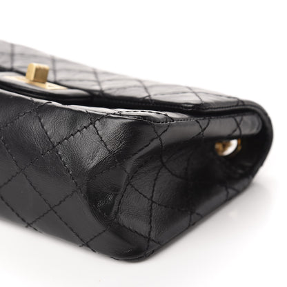 Chanel Aged Calfskin Quilted 2.55 Reissue Mini Flap Black 7 of 11