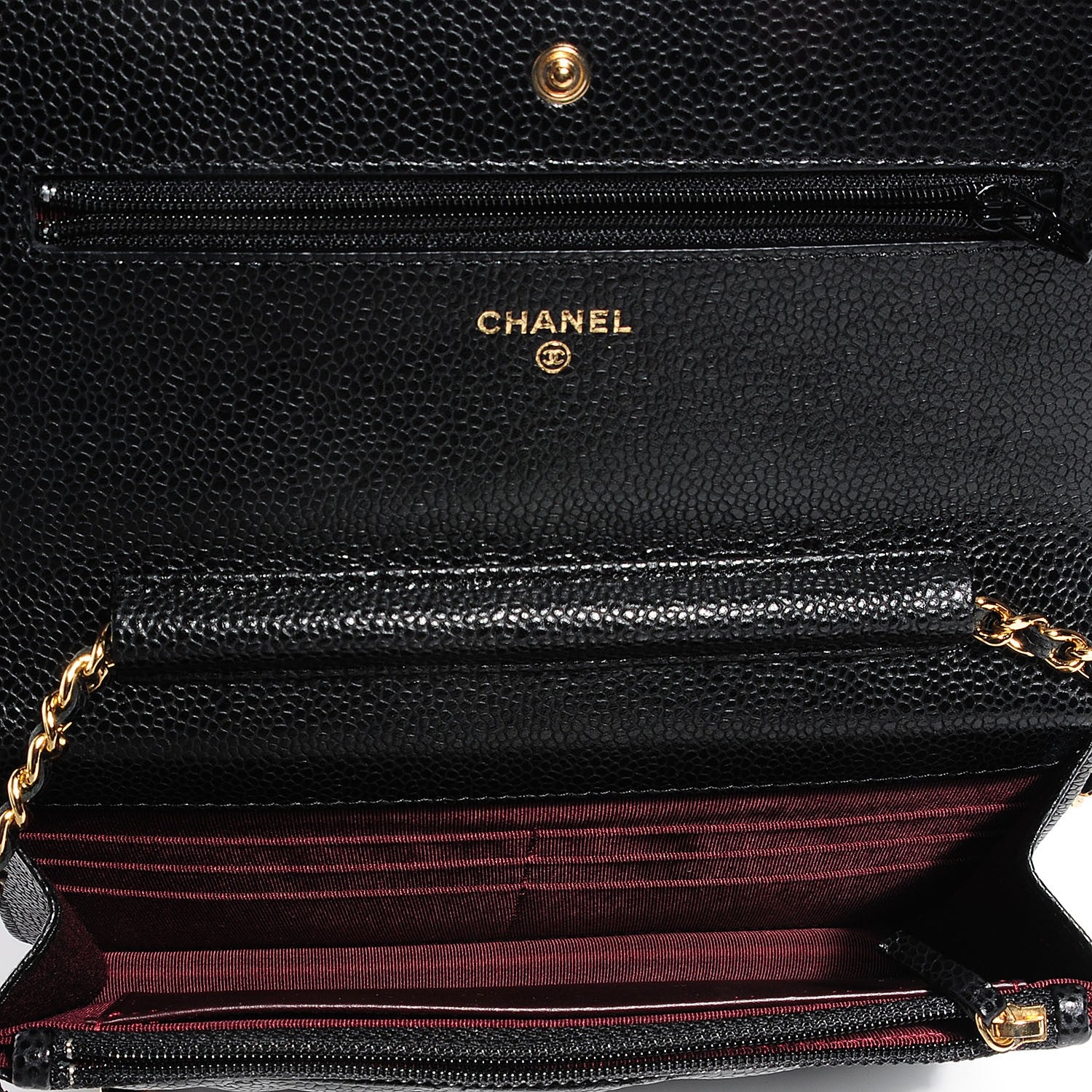 Chanel Caviar Quilted Wallet On Chain WOC Black 9 of 9