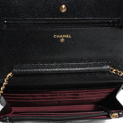 Chanel Caviar Quilted Wallet On Chain WOC Black 9 of 9