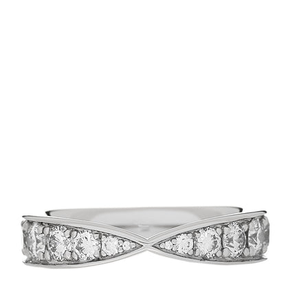 Tiffany Platinum Diamond 4.3mm Harmony Band Ring 49 4.75 1 of 6