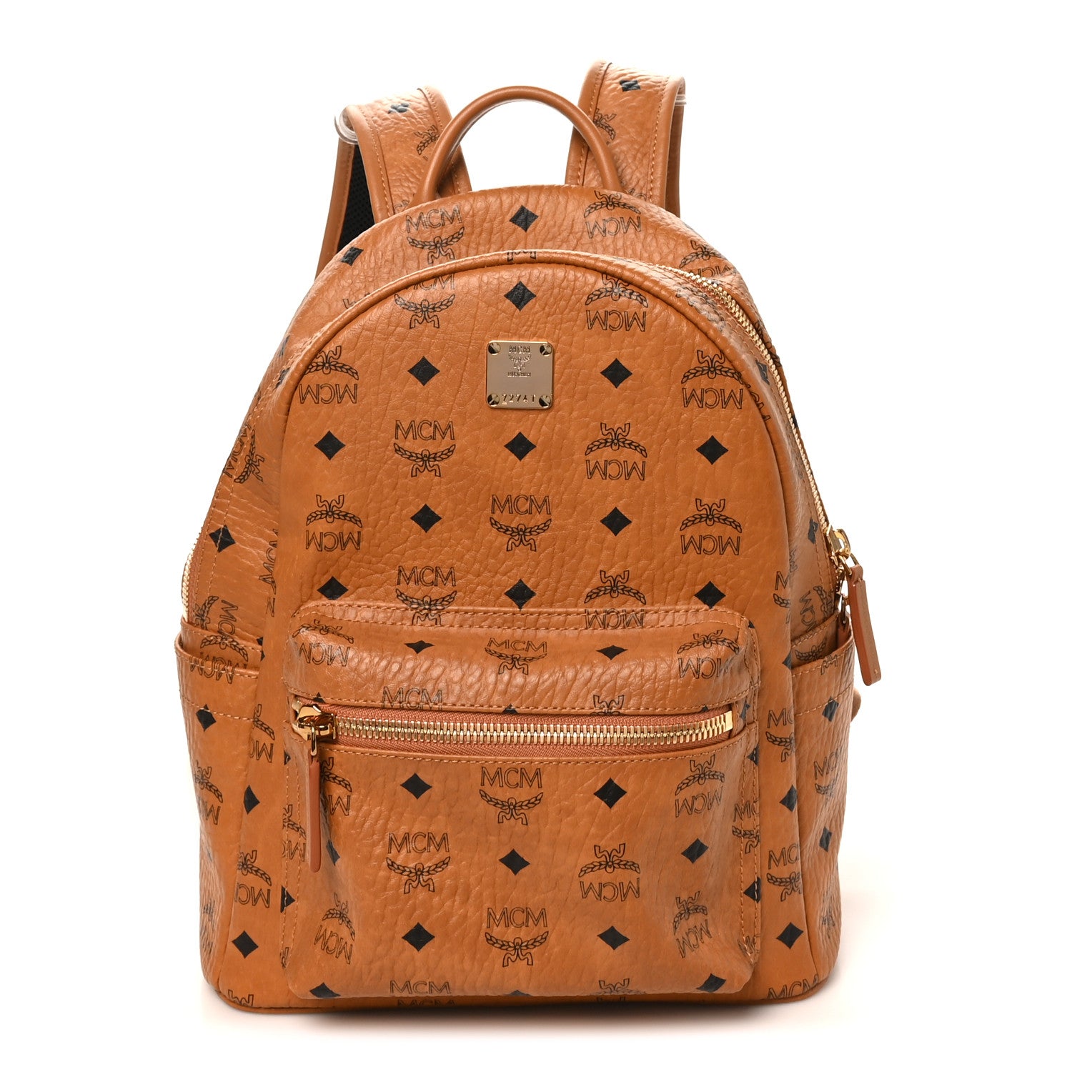MCM Visetos Small Stark Backpack Cognac 1 of 9
