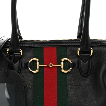 Gucci Calfskin Web Medium Borsetto Boston Black 7 of 9