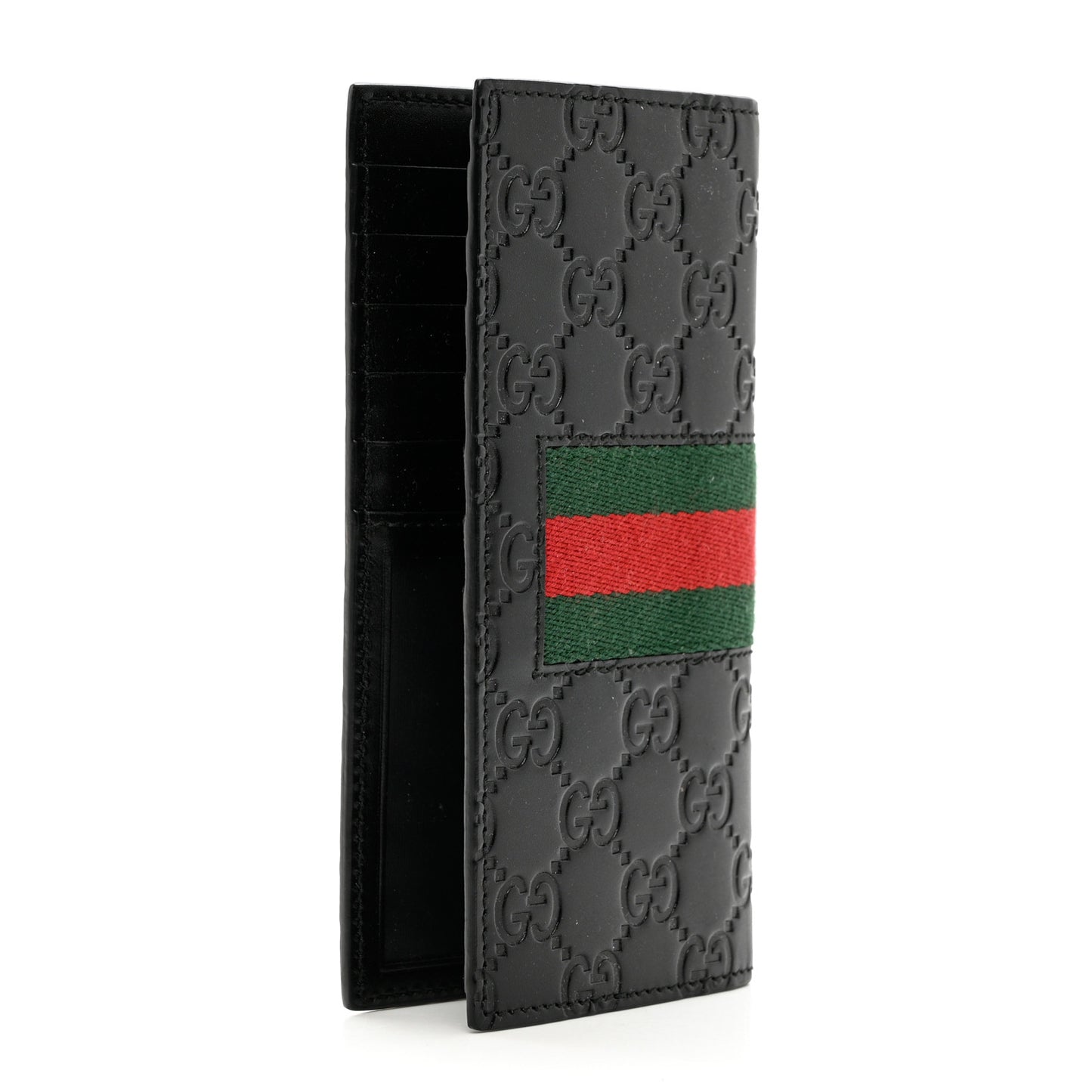 Guccissima Signature Web New Web Long Wallet Black