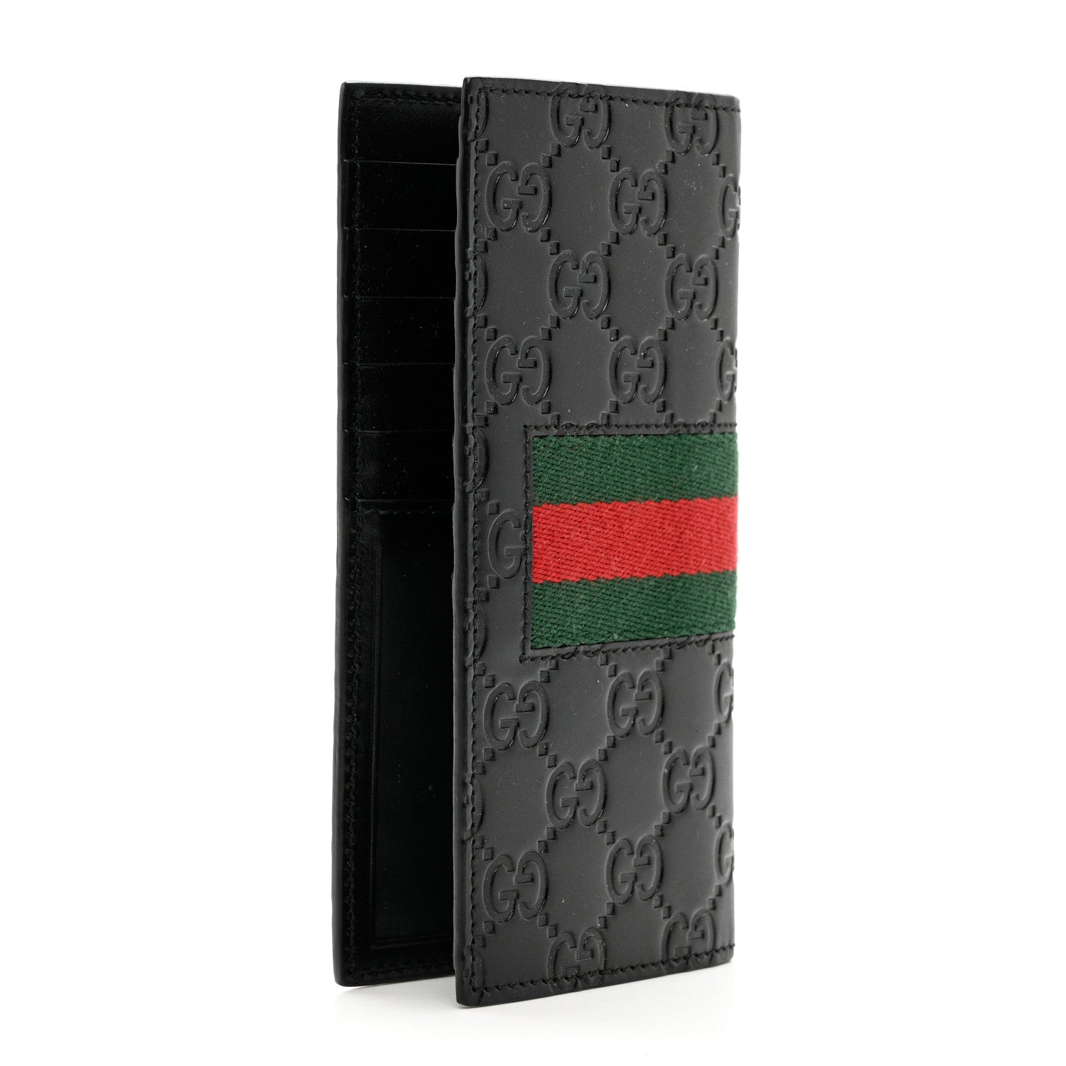 Gucci Guccissima Signature Web New Web Long Wallet Black 3 of 6