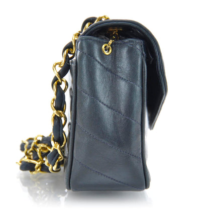 Chanel Lambskin Chevron Mini Flap Navy 6 of 10