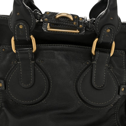 Chloe Grained Calfskin Paddington Tote Black 8 of 14