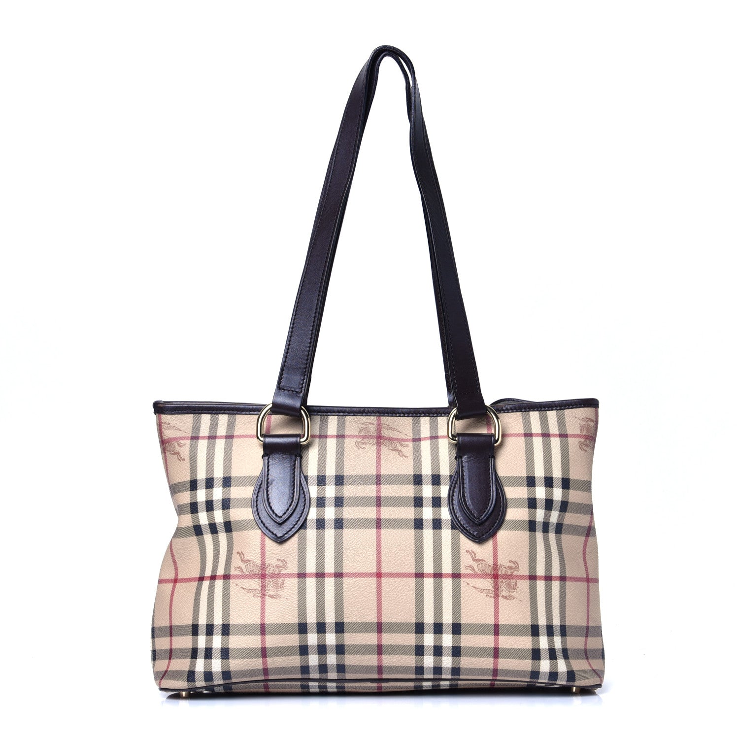 Burberry Haymarket Check Medium Regent Tote Chocolate 2 of 10