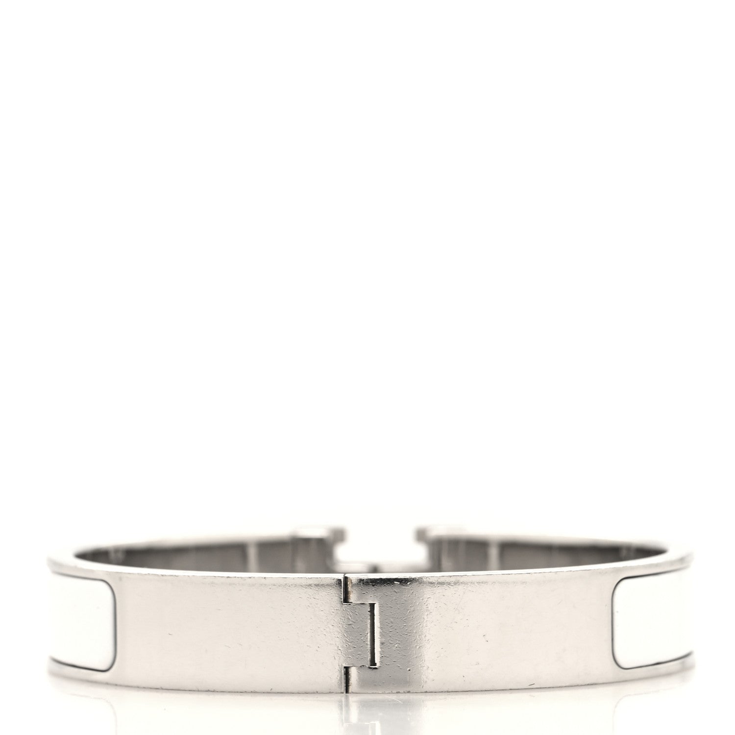 Hermes Enamel Narrow Clic Clac H Bracelet GM White 3 of 4