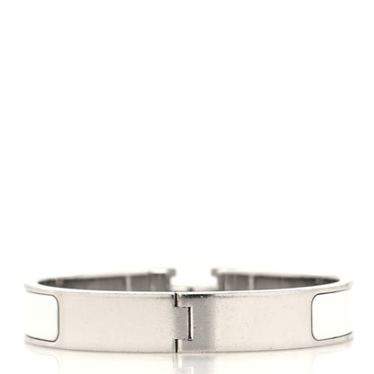 Hermes Enamel Narrow Clic Clac H Bracelet GM White 3 of 4