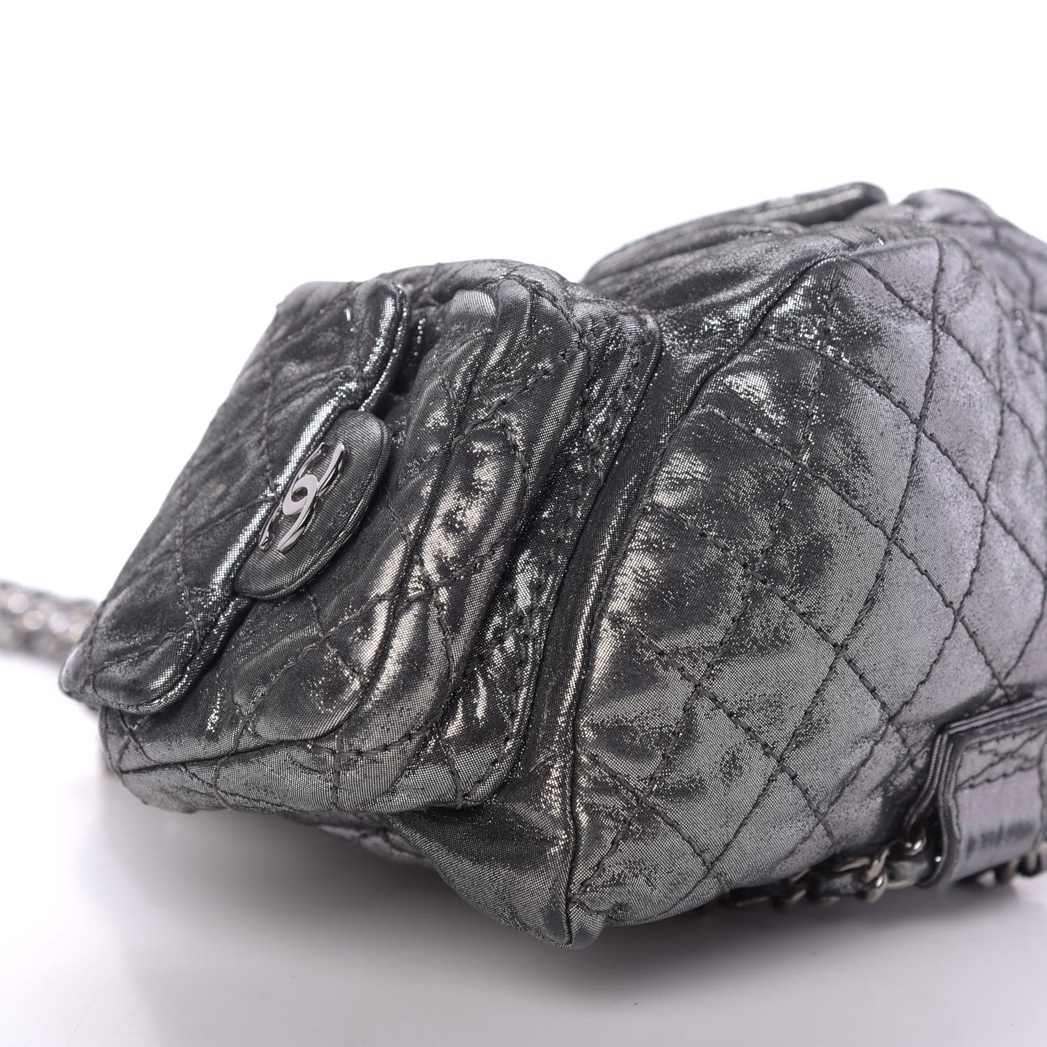 Chanel Iridescent Calfskin Mini Backpack Is Back Silver 6 of 8