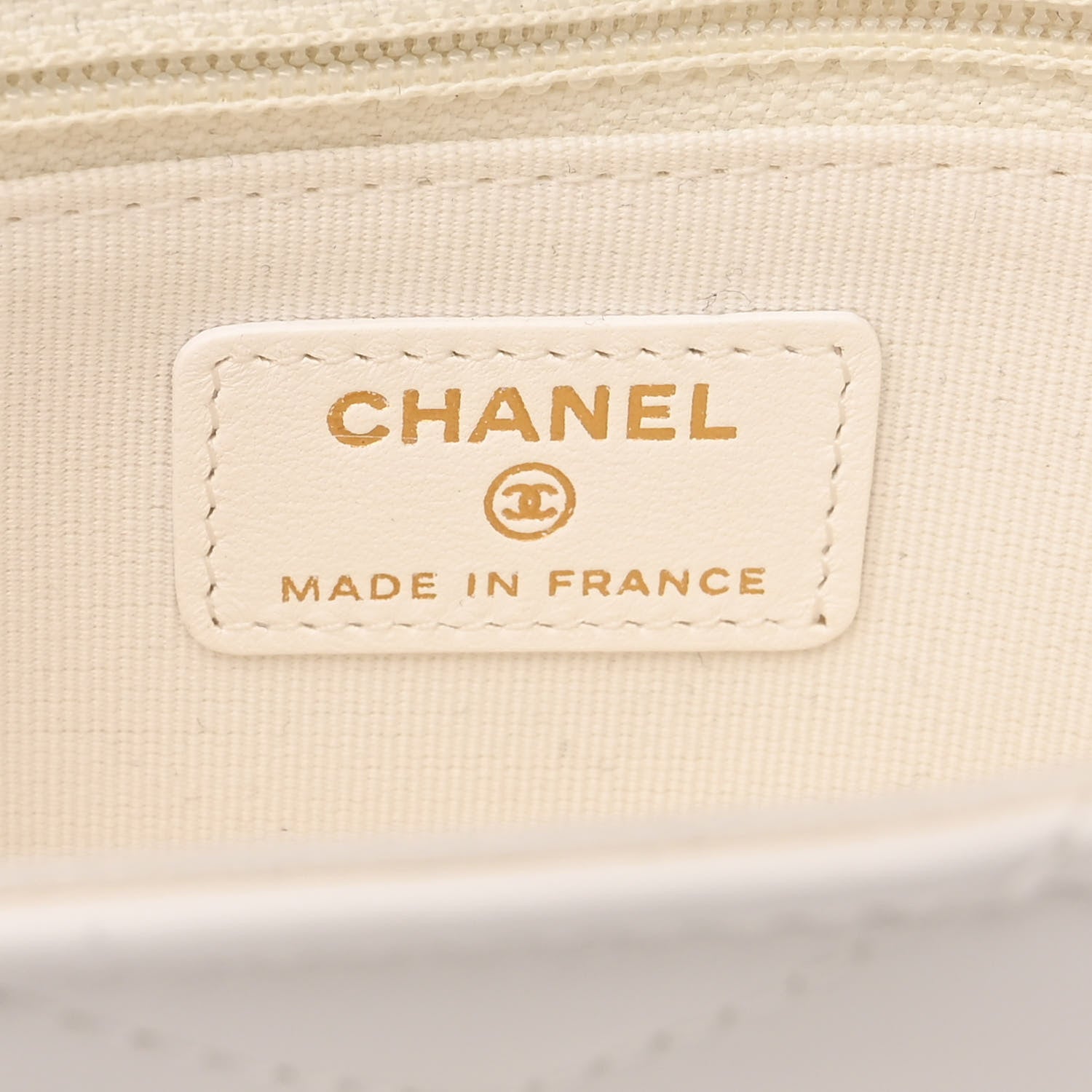 Chanel Lambskin Chevron Stitched Flap White Black 6 of 12