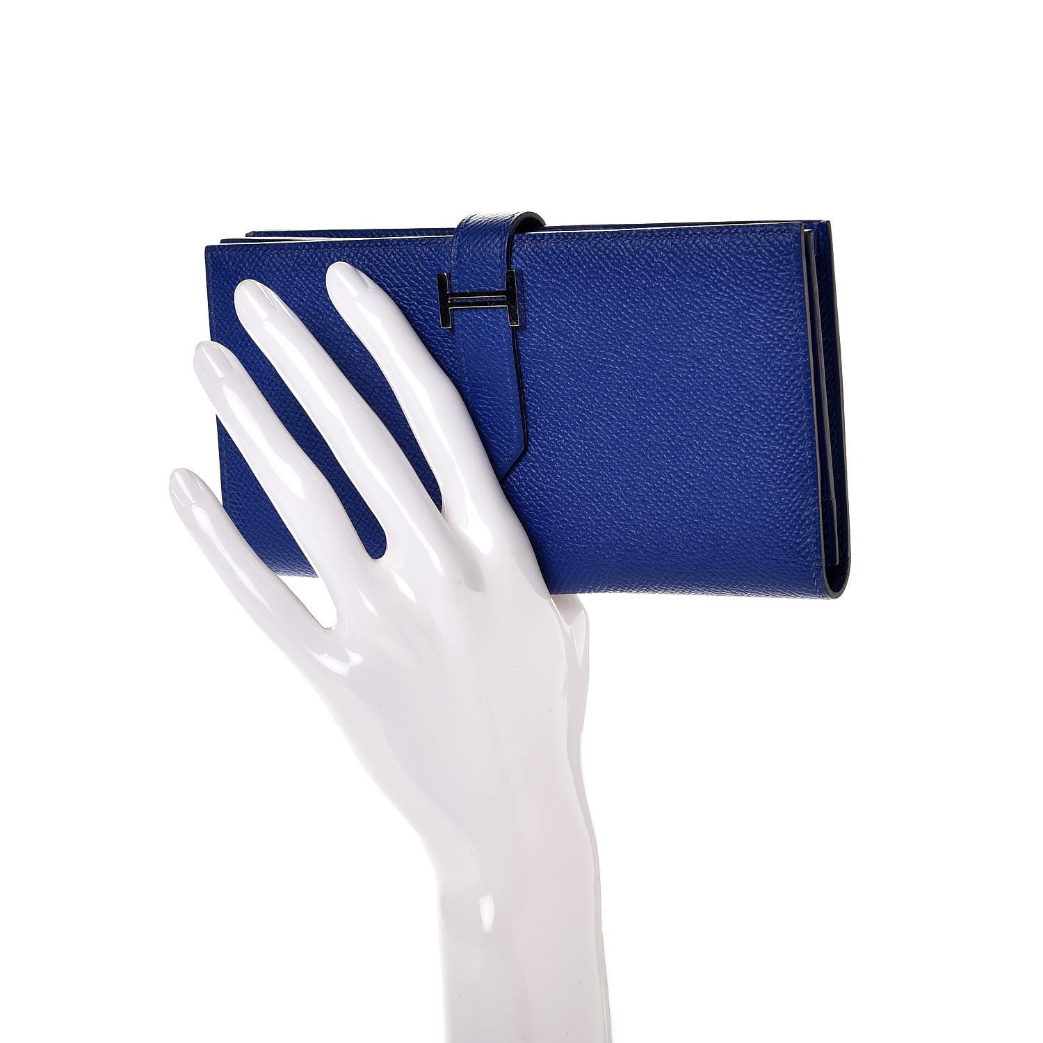 Hermes Epsom Bearn Gusset Wallet Bleu Saphir 2 of 7