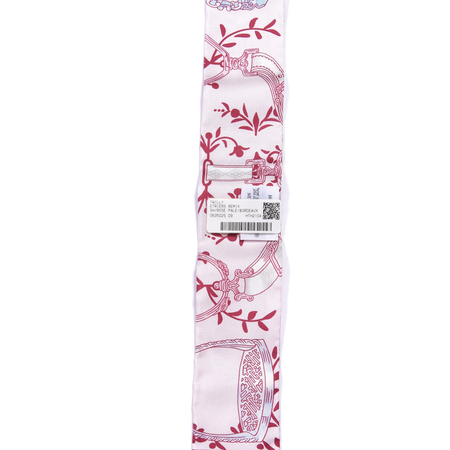 Silk Etriers Remix Twilly Rose Pale Bordeaux