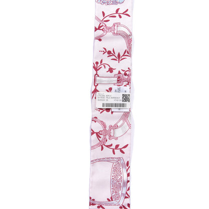 Hermes Silk Etriers Remix Twilly Rose Pale Bordeaux 2 of 4