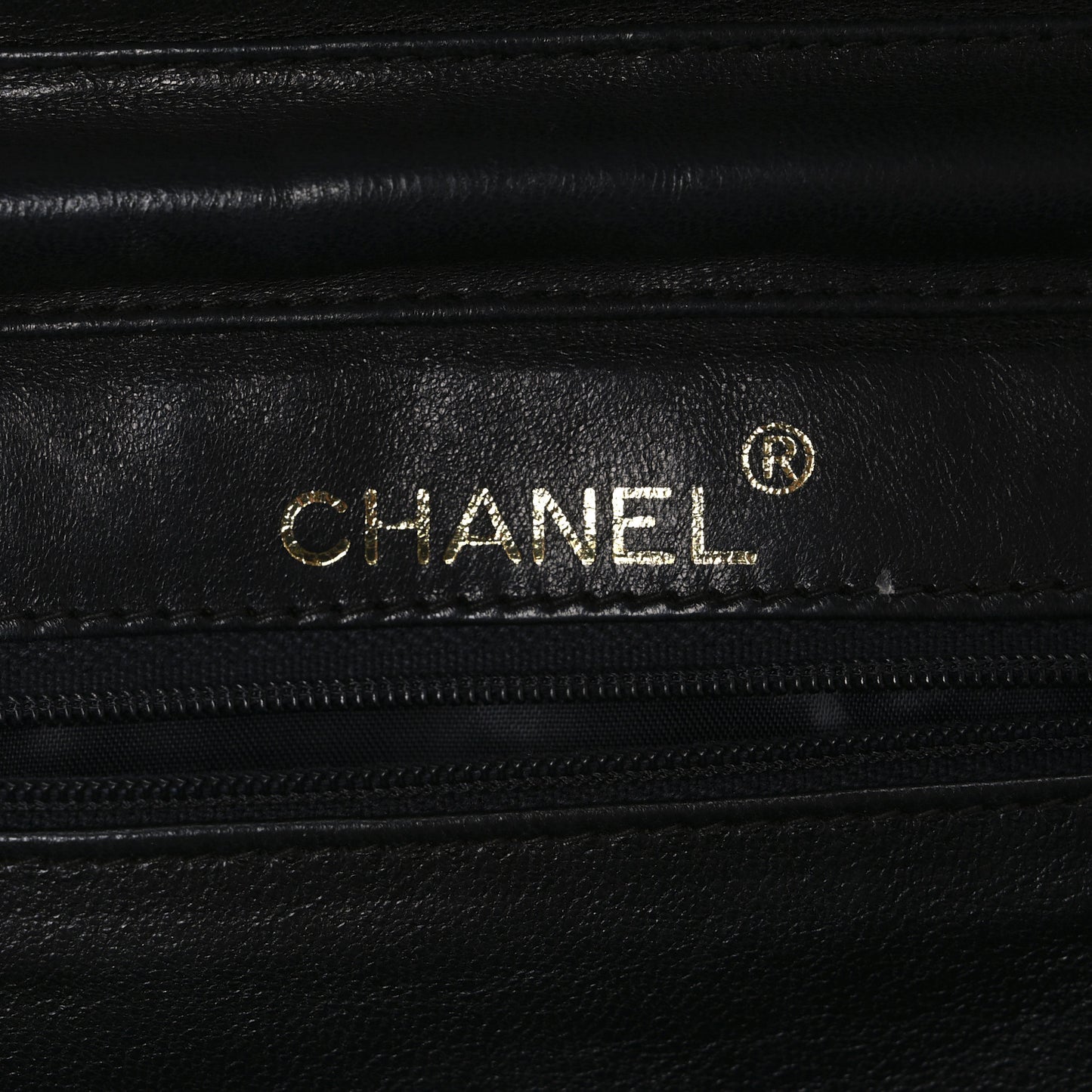 Lambskin Chevron Envelope Flap Beige Black