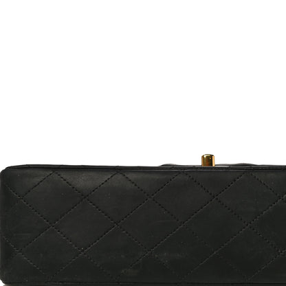 Chanel Lambskin Quilted Medium Double Flap Black 26 of 29