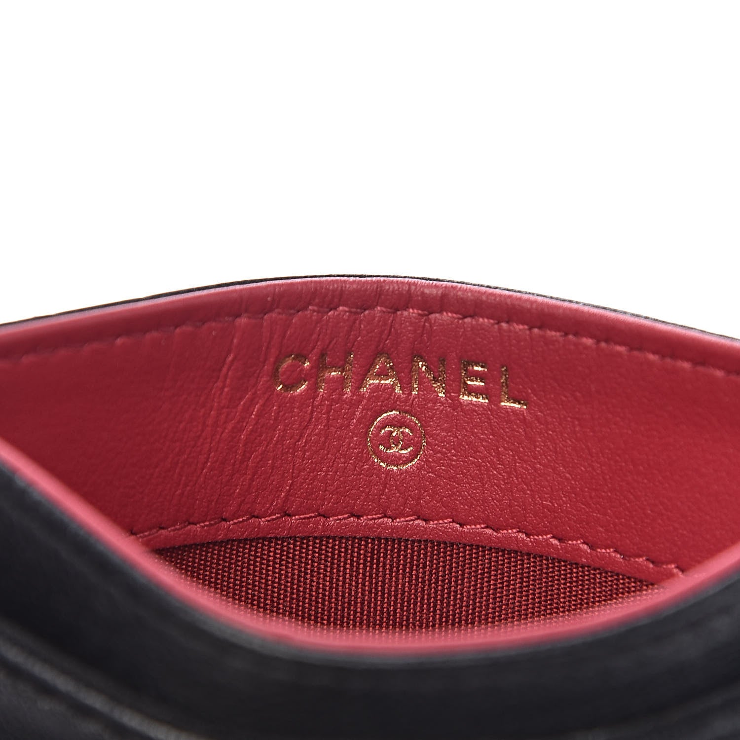 Chanel Shiny Goatskin Quilted Chanel 19 Card Holder Black 6 of 9