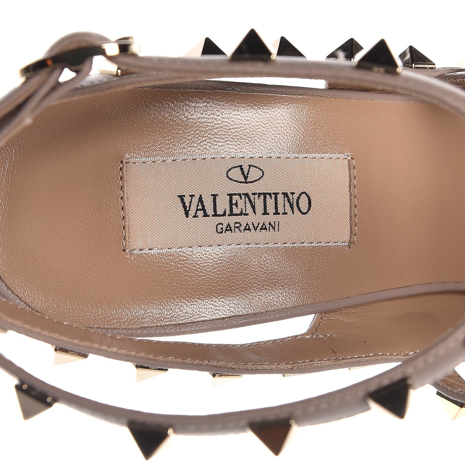 Valentino Garavani Patent Rockstud Ankle Strap Pumps 40 Poudre 7 of 8