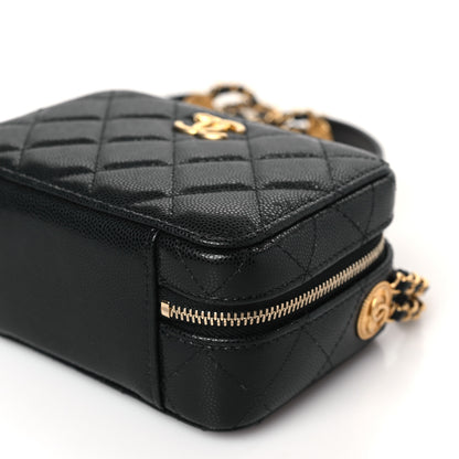 Chanel Caviar Quilted Twist Your Buttons Clutch With Chain Black 8 of 9