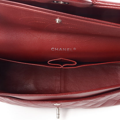 Chanel Caviar Quilted Jumbo Double Flap Dark Red 7 of 10