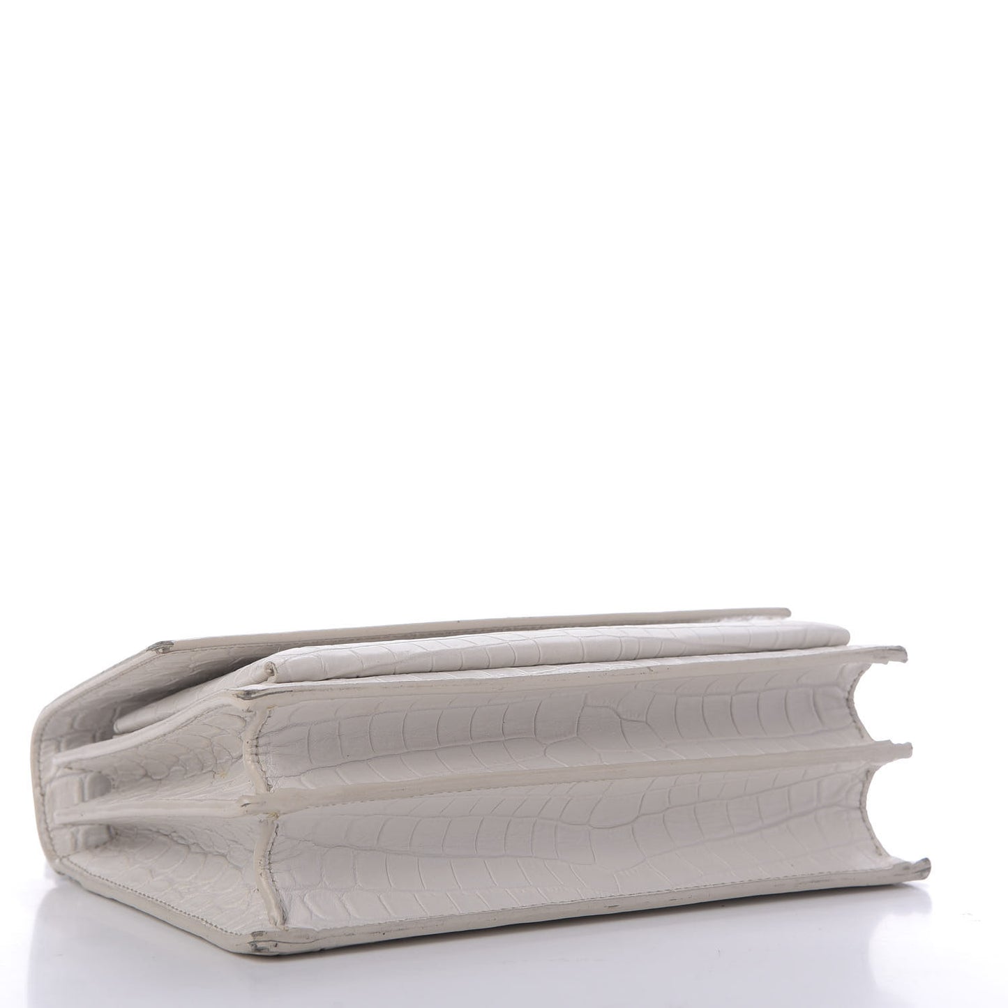 Calfskin Crocodile Embossed Medium Monogram Sunset Blanc Vintage