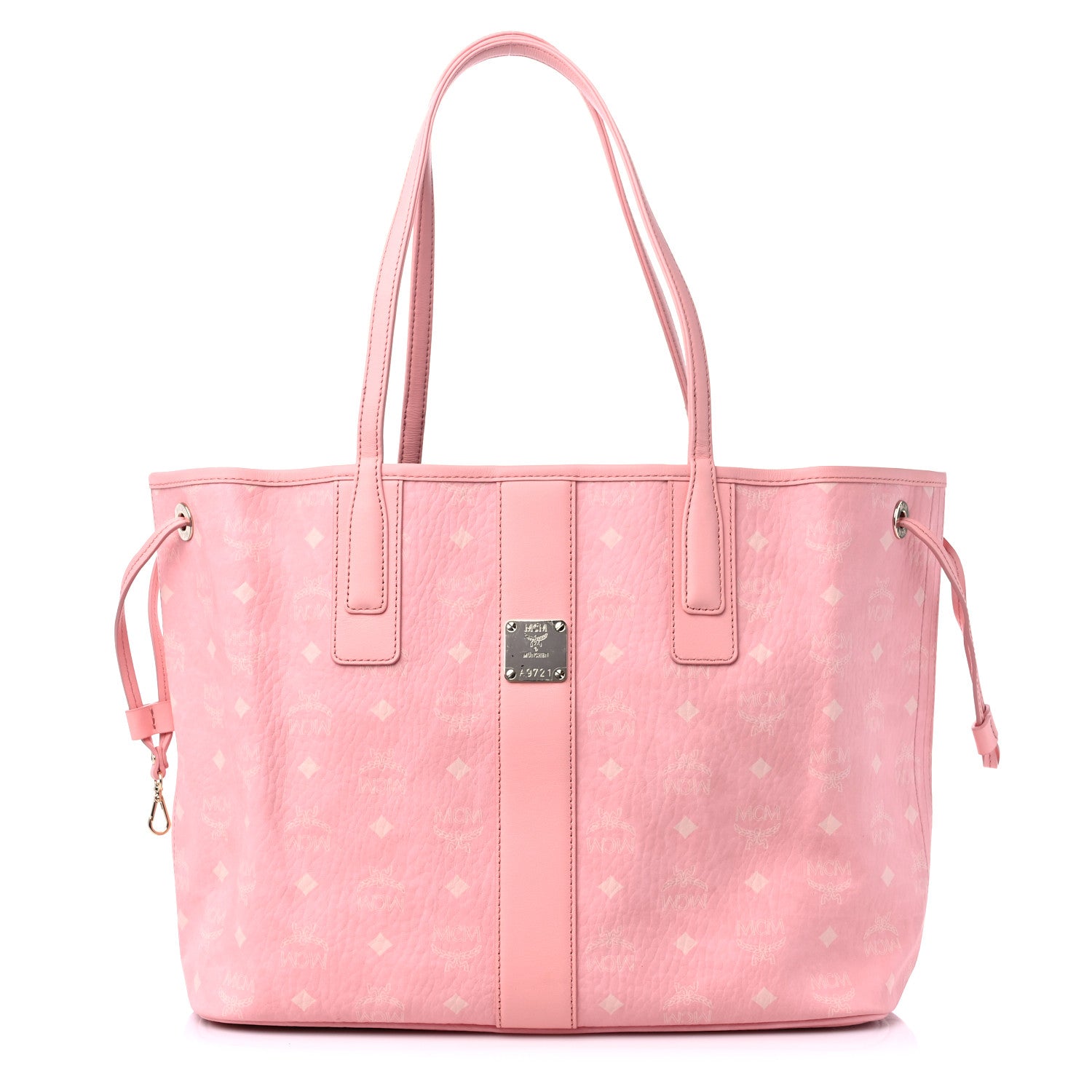 MCM Visetos Medium Liz Reversible Shopper Tote Blossom Pink 1 of 13