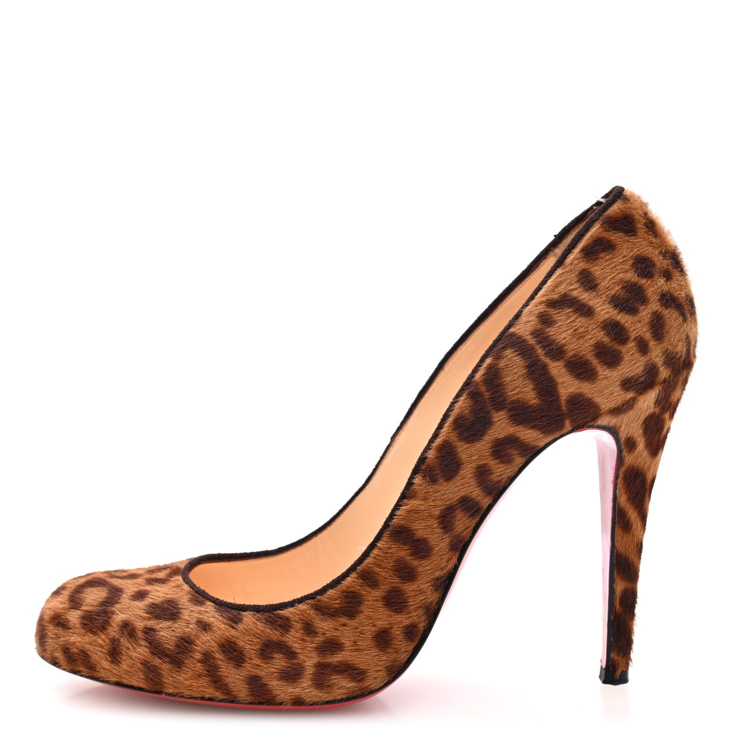 Christian Louboutin Pony Hair Mini Leopard Print Ron Ron 100 Pumps 37.5 1 of 9
