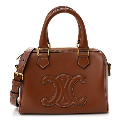 Celine Smooth Calfskin Triomphe Small Boston Bag Tan 1 of 11