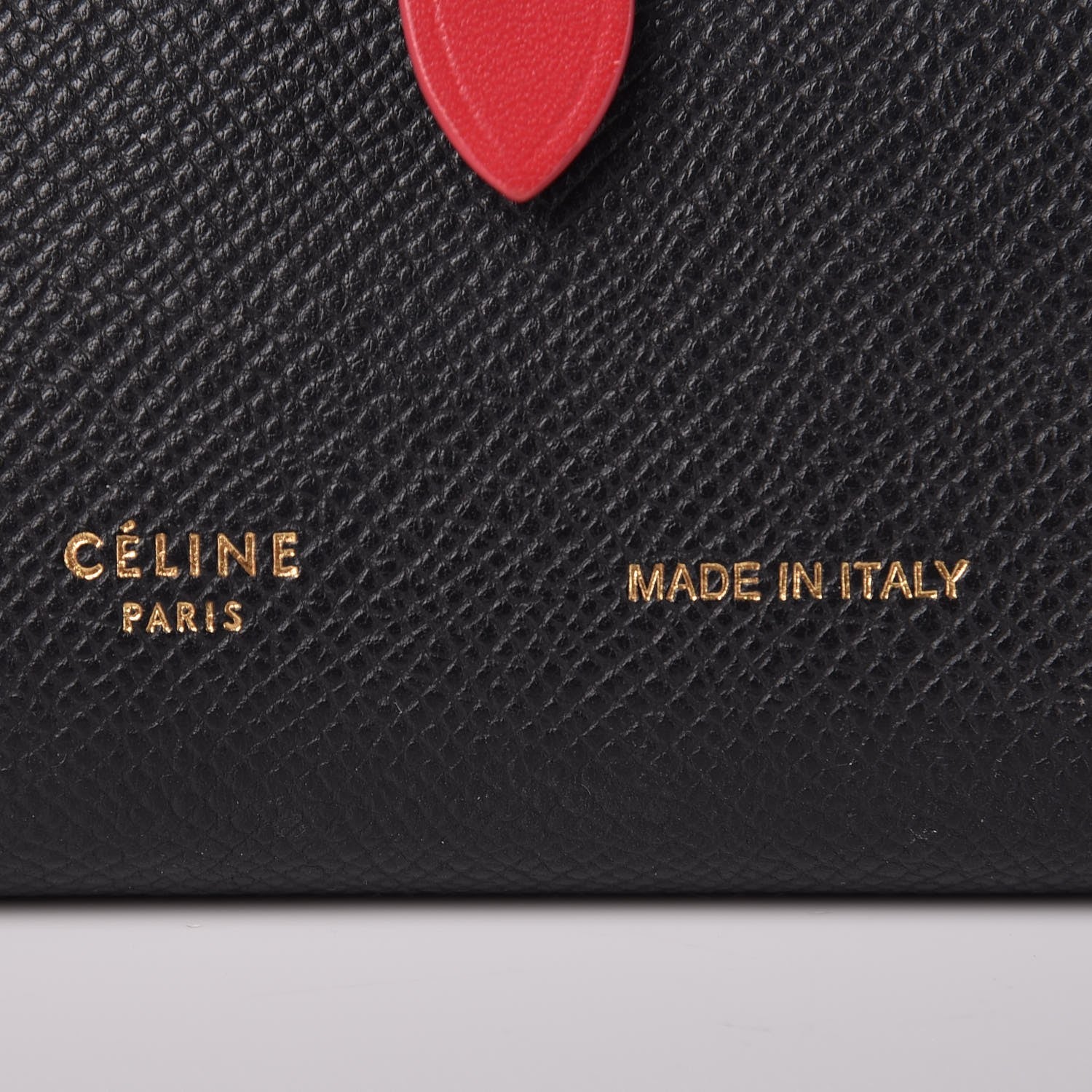 Celine Grained Calfskin Medium Multifunction Strap Wallet Black 6 of 12