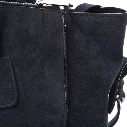 Prada Suede Scamosciato Twin Pocket Tote Oltremare 16 of 21