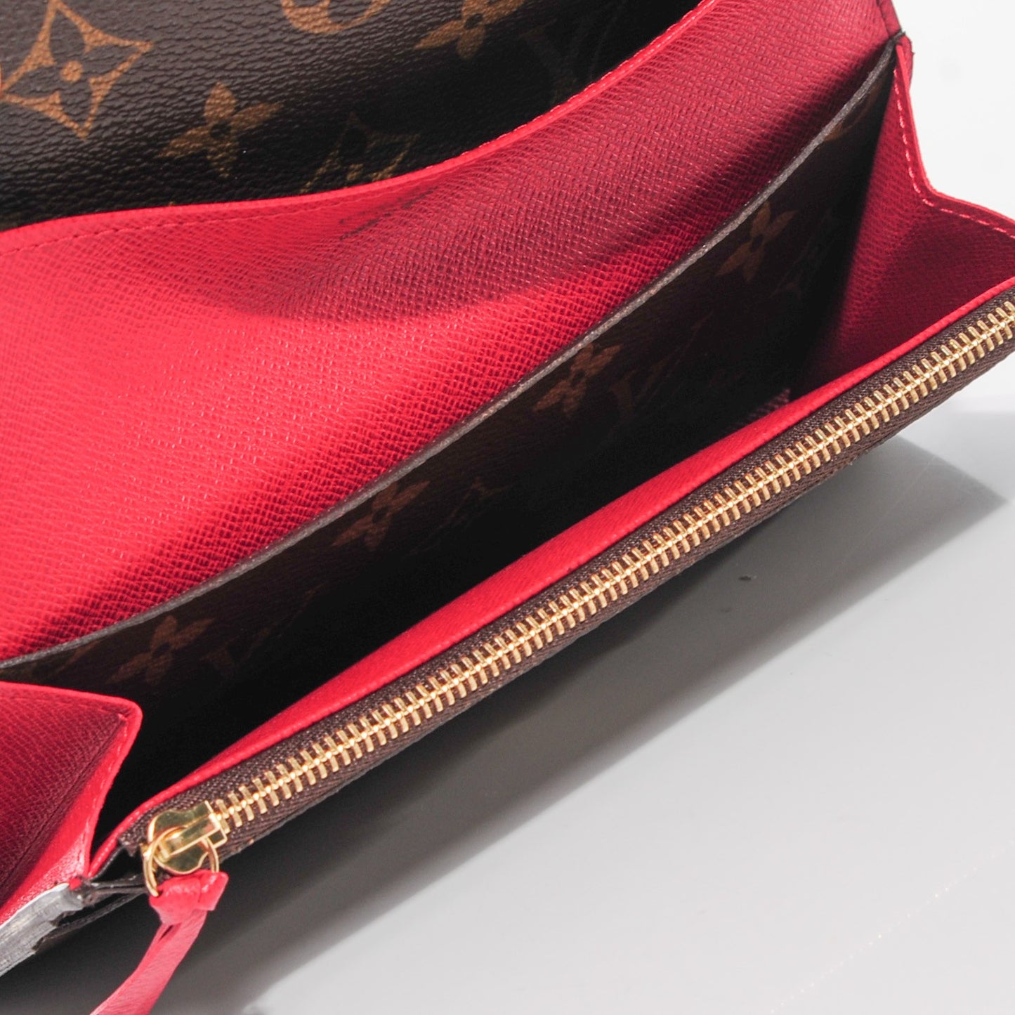 Monogram Emilie Wallet Red